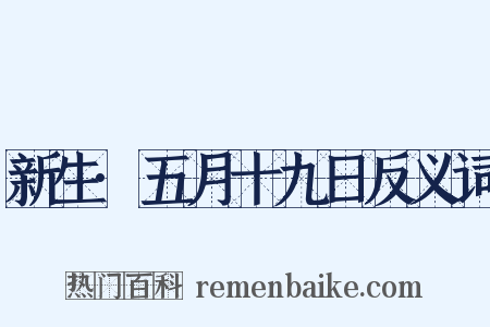 新生·五月十九日反义词是什么意思的图片